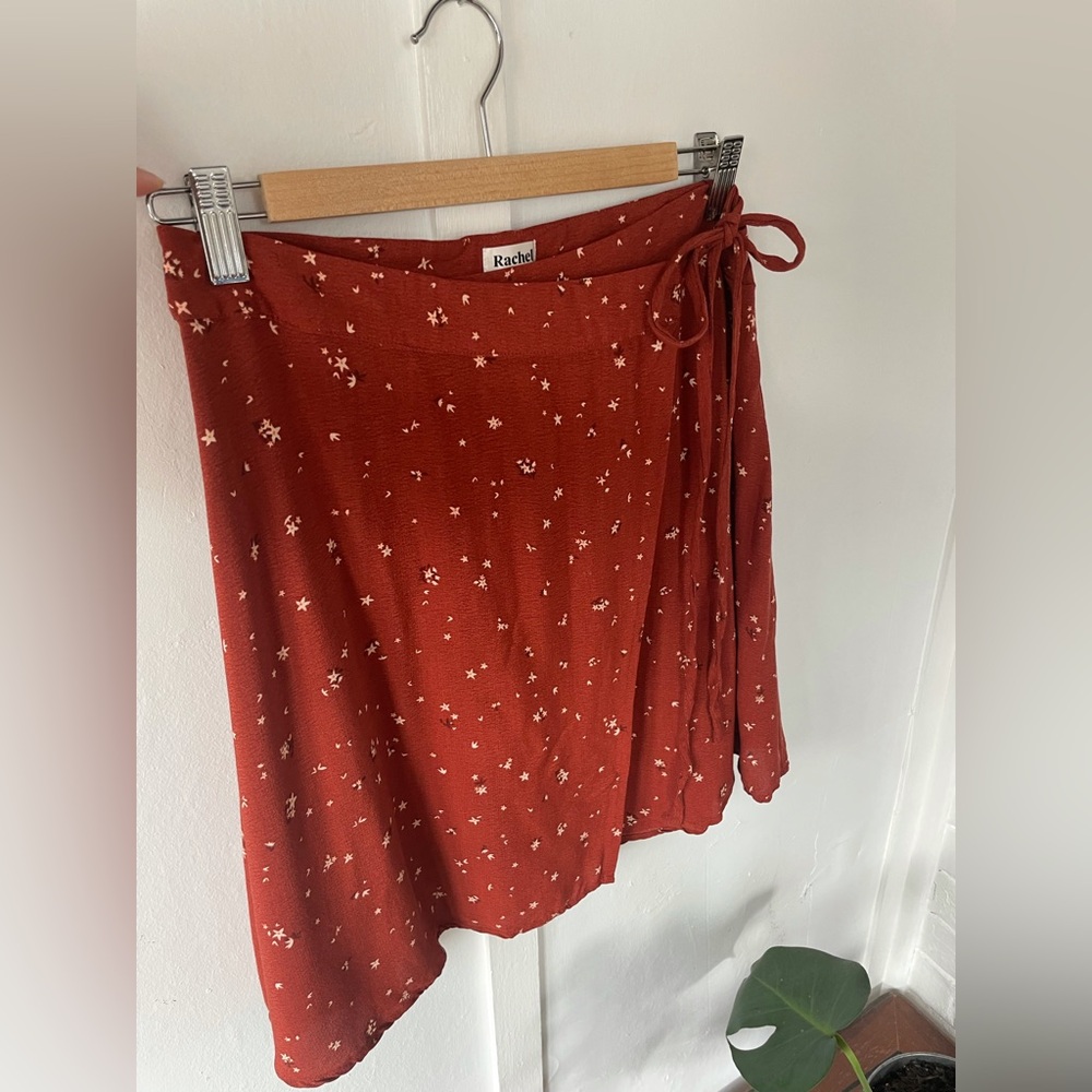 Terracotta Mini Wrap Skirt